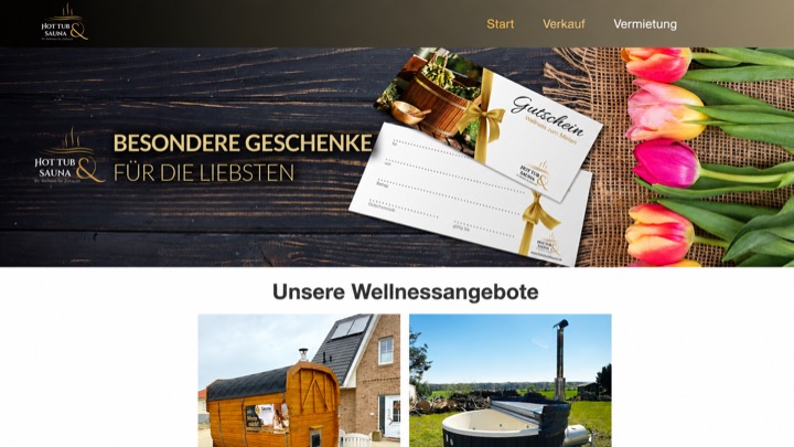 Hot Tub & Sauna local service website screenshot